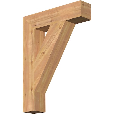 Ekena Millwork Traditional Block Smooth Bracket, Western Red Cedar, 5 1/2"W x 26"D x 34"H BKT06X26X34TRA05SWR